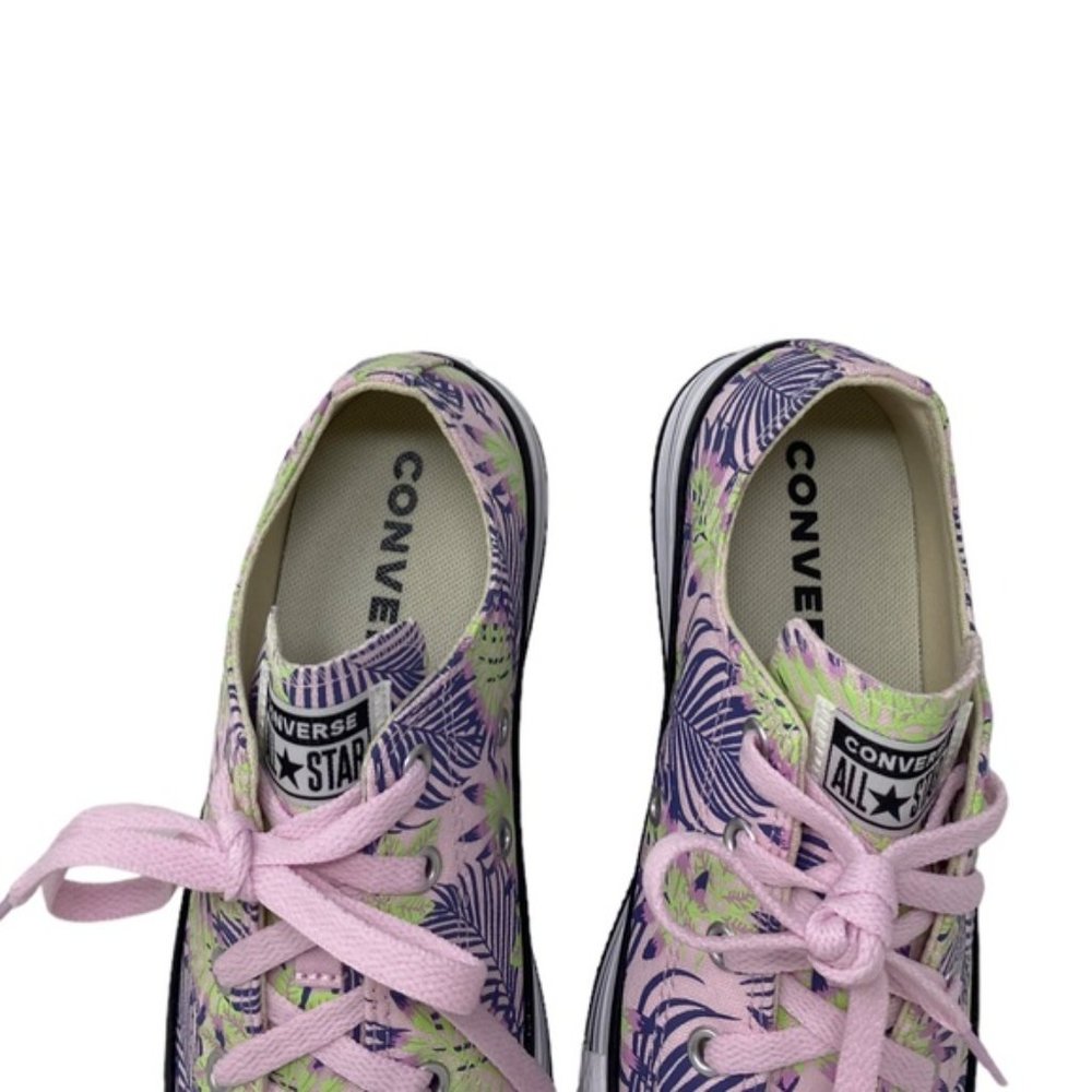 Converse Ctas Eva Lift OX Platform Low Sneakers Canvas Kids Women Pink A01200F - Picture 11 of 11